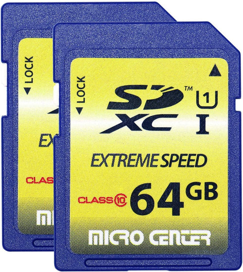 INLAND 64GB Class 10 SDXC Flash Memory Card Full Size SD Chip USH-I U1 Trail Camera by Micro Center (2 Pack)...