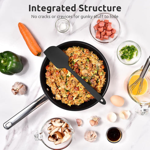 U-Taste 11.38" Silicone Baking Spatula: 480ºF Heat Resistant Food Grade Flexible Rubber Kitchen Bowl Scraper, Seamless Pastry Spreader for Mixing ...