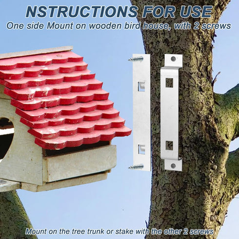 2 Sets Bird House Hanger Brackets, Bird House Mounting Bracket, Bird House Bracket Racks, Bird House Rack Support for Hanging Outside Birdhouse, O...