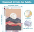 AILIBUT Diamond Art Kits for Adults Abstract Mountain Landscape Moon DIY 5D Diamond Art Painting Kit Gem Art for Adults Paint with Diamonds for Ho...