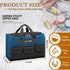 12 Inch Small Tool Bag for Men,Heavy Duty Wide Mouth Tool Tote with 6 Storage Pockets,Large Capacity Handbag,Canvas Mechanic Tool Bags,Portable To...