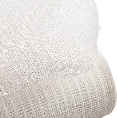 10 inch x 30 feet Deco Poly Mesh Ribbon - White with White Foil...