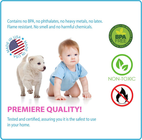 KidKusion Table Cushion | Made in USA | 16 Feet Edge + 4 Corners | Brown | Baby Proof Furniture Edge and Corner Guards...