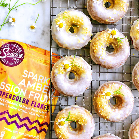 Suncore Foods Sparkling Passionfruit Flakes, Golden Yellow Food Flakes, Gluten-Free, Non-GMO, 3.5oz (1 Pack)...
