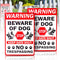 Beware of Dog Signs 2 Pcs 12 x 8 Inches Fence and Yard Warning Signs No Trespassing Beware of Dog Sign for Home Farm Garden Yard Garage, SPTE(Tinp...
