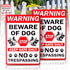 Beware of Dog Signs 2 Pcs 12 x 8 Inches Fence and Yard Warning Signs No Trespassing Beware of Dog Sign for Home Farm Garden Yard Garage, SPTE(Tinp...