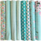 8pcs 18 x 22inches (46x56cm) Cotton Fabric Green Pattern Pre-Cut Quilt Squares Fat Quarters Fabric Bundles for Sewing and Quilting...