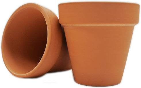 Set of 4 Archway Lawn & Garden Mini Flower Pots - 2.5" x 2.5" Terra Cotta Black Duck Brand (4)...