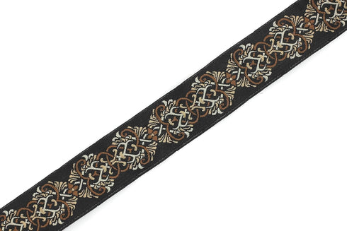 10.9 Yards 0.98 inch Celtic Knot Brown Jacquard Ribbon Trim Embroidered Sewing Band Woven Border 25976...