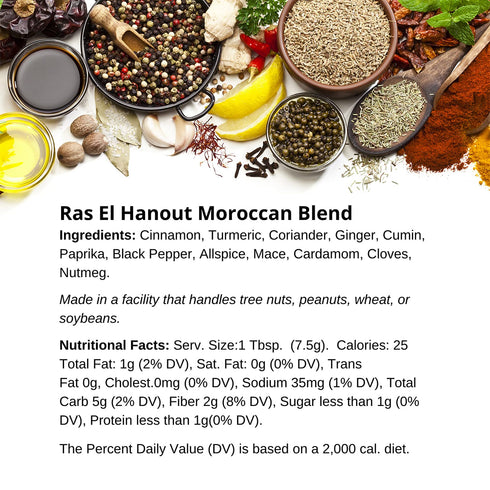 Ras El Hanout by Spice + Leaf - Premium Morrocan Spice Blend | Vegan, Kosher, Salt Free, and Preservative Free...