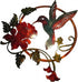 Zoihet Round Metal Bird Wall Art Decor - Hummingbird Wall Art Silhouette for your patio, garden, and fence Art Decor, Bird Wall Silhouette Indoor ...