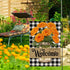 Marigolds Garden Flag for Outside Buffalo Plaid Check Welcome Flags Small 12x18 Inch Double Sided Yard Flag for Spring Summer Winter Home House Ou...