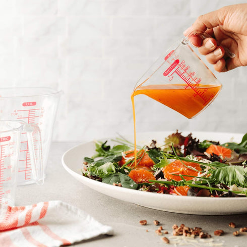 Chef Pomodoro 3-Piece Liquid Meausuring Cups Set - Ml and Oz Measuring Cup - Includes 1, 2 and 4 Cup, BPA-Free Plastic Measuring Cups for Liquids,...