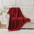 BATTILO HOME Christmas Red Throw Blanket for Couch, Textured Soft Burgundy Throw Blankets, Decorative Knitted Red Blanket for Sofa Bed Living Room...