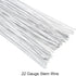 Cinvo 22 Gauge Stem Wire - 100 Counts Floral Paper Wrapped Wire - 14 Inch for Flower Arrangements - DIY Bouquet Handcrafts (White)...