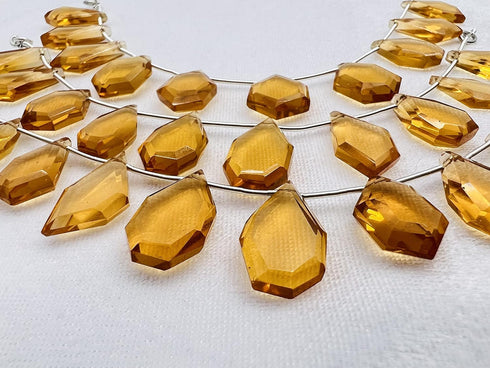 1 Strand Citrine Quartz 10 Pcs Beads Size 4x17-6x20mm Fancy Shape Cut Faceted Beads for Jewellery Making, Beading & Craft Supplies KCRAFTS-RK_k11...
