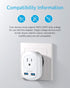 Anker European Travel, PowerExtend USB Plug International Power Adapter with 2 USB Ports and 1 Outlet, US to Most of Europe EU Spain Iceland Italy...