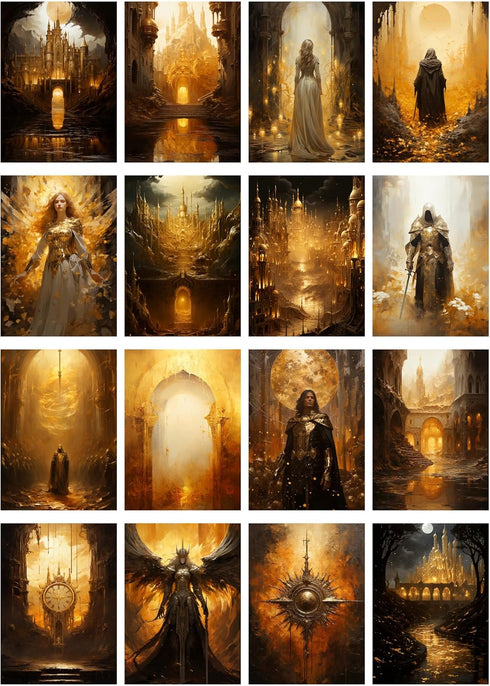 Decoupage Paper Pack (35 Sheets 6"x8") Beautiful Powerful Women in Gorgeous Castles FLONZ Vintage Illustration Pictures Cards for Decoupage, Craft...