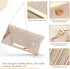 4 Pieces Women Rhinestone Evening Clutch Bag Ear Clip Bridal Wedding Choker Bracelet Dangle Bling Glitter Purse for Party (Golden)...