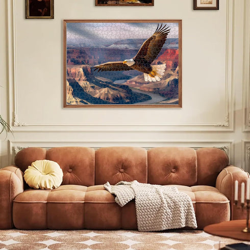 Jigsaw Puzzles for Adults 500 Pieces, Eagle Puzzles for Kids Teens Elderly Interlock Perfectly Letter on Back No Dust, Home Decor Family Fun Puzzl...