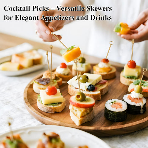 I-MART 15 Pack Stainless Steel Cocktail Picks Martini Olive Skewers, Reusable Metal Garnish Sticks for Drinks, Appetizers, Bloody Mary, Olives, Ci...