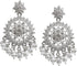 Silver Toned Indian Headpiece Maang Tikka With Earrings For Women...