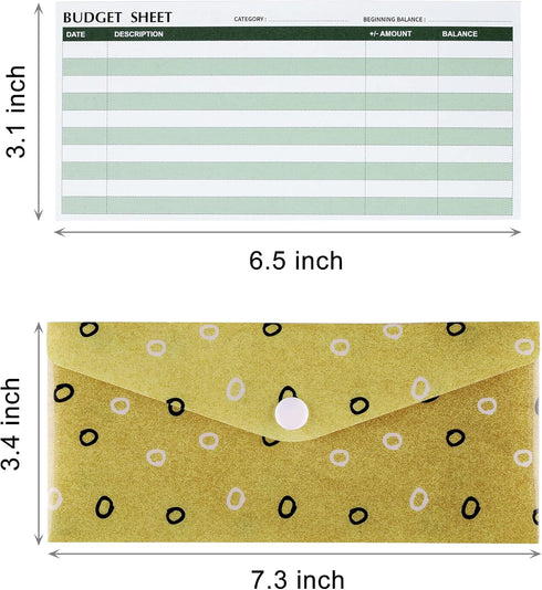 Mornajina 32 Pieces Cash Envelopes for Budgeting, Budget Envelope System with Cash Budget Envelopes Tracking Sheet, Plastic Reusable Money Envelop...