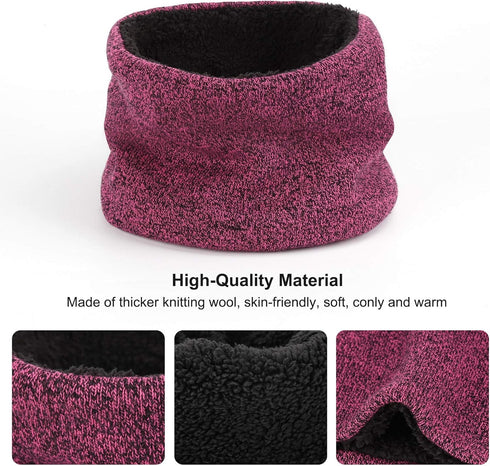 mysuntown Beanie Hat Scarf Gloves Set, Women Men Hats 3-Pieces, Fleece Lined, Touchscreen Gloves, Winter Hats for Women 2024...