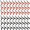 Glarks 60Pcs 53MM Insulated Alligator Clip Clamp Assortment Kit, Red Black Electrical Test Clamps with Plastic Hands for Electrical Testing...