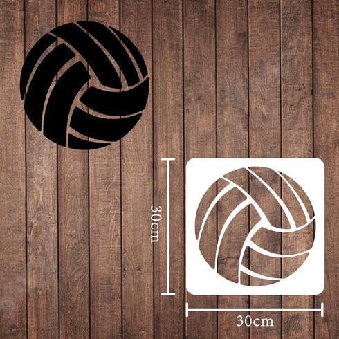 FINGERINSPIRE Volleyball Drawing Painting Stencils Templates 11.8x11.8 inch Plastic Stencils Decoration Square Reusable Stencils for Painting on W...