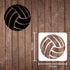 FINGERINSPIRE Volleyball Drawing Painting Stencils Templates 11.8x11.8 inch Plastic Stencils Decoration Square Reusable Stencils for Painting on W...