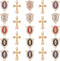 36 Pieces Rosary Kits Cross and Center Medal Charms Metal Crystal Rhinestone Virgen De Guadalupe Charms Crucifix Pendant for Diy Jewelry Making Su...