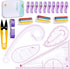 Sewing Ruler 4 Styles Clothing Patterning Ruler Sewing French Curve Ruler Metric Shaped Plastic Sewing Tools Include Fabric Chalk Sewing Clips Per...
