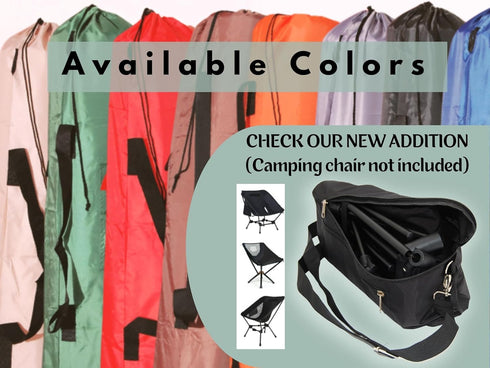 43"x9"x9" (Black, L) Replacement Bag for Folding Camping Chair, Portable Camp Chair, Hammock, Yoga Mat, Umbrella, Tents, Tripods, Fishing Poles - ...