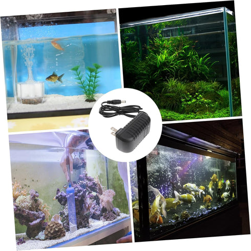 POPETPOP 2PCS Aquarium Light Power Adapter AC110- DC12V 1A, Fish Tank Light Switching Power Supply Converter, Fish Lamp Power Adapter with Indicat...