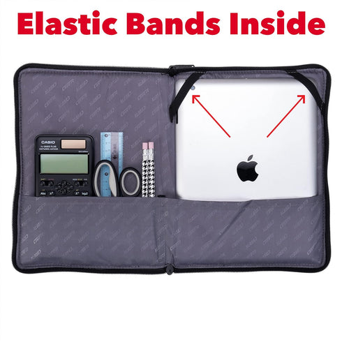 Case It Tablet Binder Accessory, Padded Tablet with 3 Steel Grommets, fits Any Standard 3 Ring Letter Size Binder,Mesh Pocket on Front, Zipper Clo...