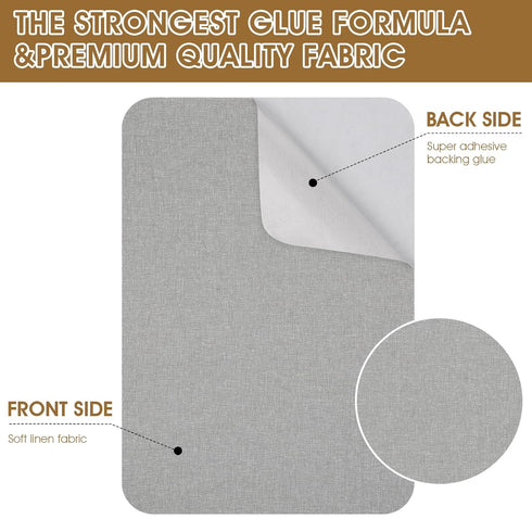 2pcs Iron On Patches for Clothes Jeans Grey Canvas Fabric Linen Adhesive Patch Repair Kit Repair Tape Vinyl Patch Kit for Sofa Tent Trampoline Boa...