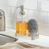 iDesign 67080 Forma Plastic Soap Pump with Caddy, Dispenser with Storage Compartment for Bathroom, Kitchen Countertops, Sinks, Set of 1, Stainless...