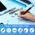 30 Pieces Tool Pen 6-in-1 Multitool Tech Tool Pen with Ruler, Level Gauge, Ballpoint Pen, Stylus Pen, Screwdriver and Slotted Screwdriver Multifun...