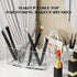Rolybag Acrylic Makeup Brush Holder Organizer 3 Slots Cosmetic Brushes Storage Clear Pen Holder Eyeliners Eyebrow Pencil Display Case for Desk and...