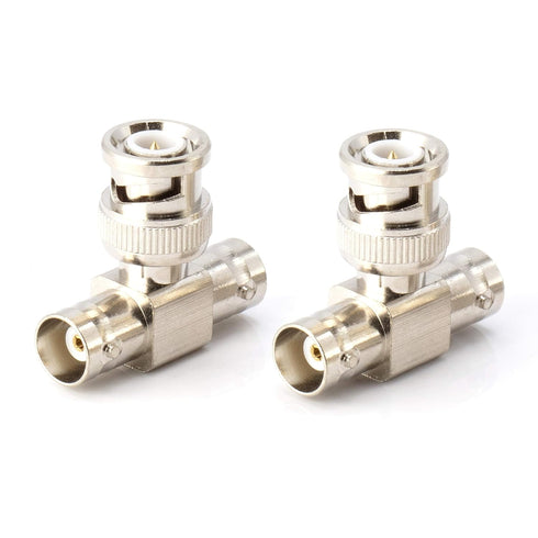 THE CIMPLE CO - BNC T Adapter - T-Shaped Coax Splitter - 1 Male Port to 2 Female Ports, Coaxial Cable Extension - 4 Pack...