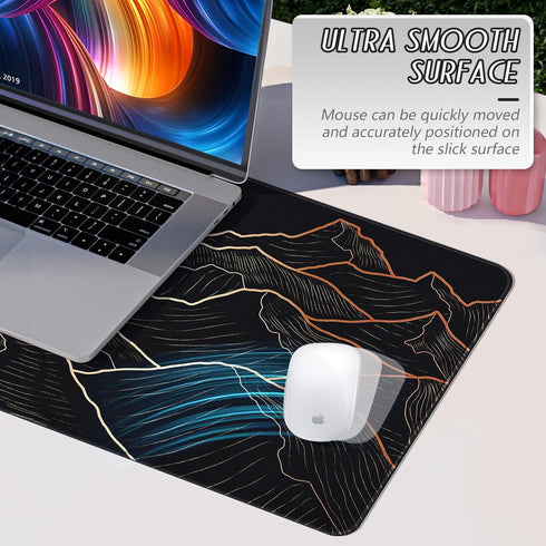ETZ Mouse Pad Gaming Large Desk Pad (31.5 x 11.8 x0.12 inch) Washable Keyboard Pad Laptop Desk Mat, Japanese Mouse Pad with Anti-Slip Rubber Base,...