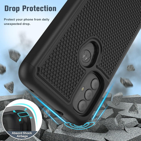 BNIUT for Motorola Moto G Power 2022 Case: Moto G Play 2023 case & Moto G Pure 2021 case - Dual Layer Protective Heavy Duty Phone Cover Shockproof...