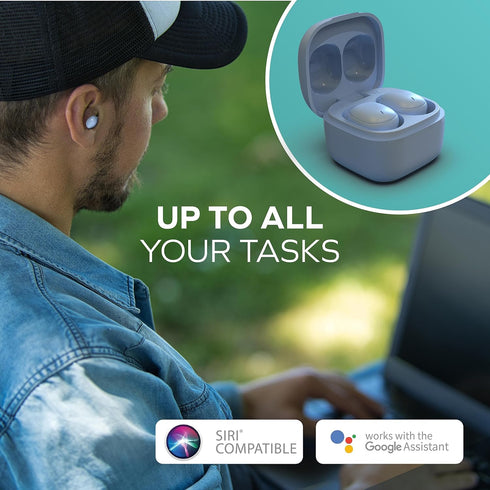 Coby Mini True Wireless Earbuds | Compact Lightweight in-Ear Headphones w/Case | World’s Smallest Wireless Ear Buds w/Built-in Mic | Wireless Head...