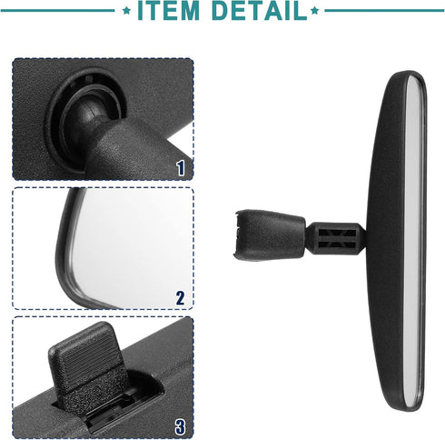 ACROPIX Car Interior Rear View Mirror Fit for Nissan Altima Pack of 1 Black...