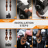Padwa Lifestyle Black Camera Strap - Double Layer Crazy Horse Cowhide Head,1.5" Wide Pure Cotton Woven Camera Straps,Adjustable Neck Shoulder Stra...