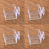 crapelles 4pcs mini insect water dish, Transparent and harmless plastic, small reptile feeding feeder, crickets pet worm cups spider gecko Butterf...
