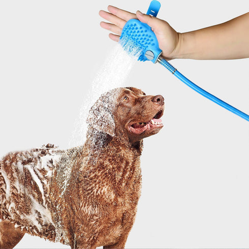 Pet Bathing Tools ?dog scrubber for bath?Sprayer and Scrubber in One?dog scrubber for bath?pet shower attachment...