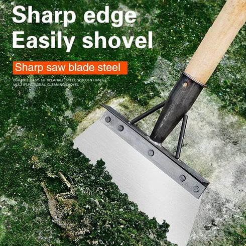 Multifunctional Cleaning Shovel, Square Garden Spade Shovel - Manganese Steel Flat Shovel Not Include Pole, 8-12" Heavy Duty Garden Tool for Diggi...