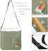 Canvas Crossbody Bag for Women Men, Fashion Casual Shoulder Bags Messenger Bag with Embroidery...